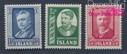 Island 293-295 (kompl.Ausg.) Postfrisch 1954 Hannes Hafstein (8304947 - Neufs