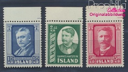 Island 293-295 (kompl.Ausg.) Postfrisch 1954 Hannes Hafstein (8304948 - Neufs