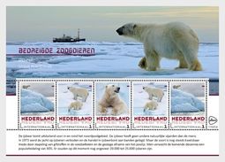 Nederland  2017  Bedreigde Dieren  Endangered Animals  12polarbears  Blok-m/s    Postfris/mnh/neuf - Ongebruikt