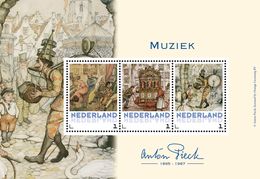 Nederland  2017  Paintings A. Pieck  1  Music       Blok-m/s    Postfris/mnh/neuf - Ongebruikt