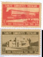 TURCHIA, TURKEY, COMMEMORATIVO, FIERA INTERNAZIONALE, 1941, FRANCOBOLLI USATI,  Yvert Tellier 959,962, Scott 865,868 - Gebraucht