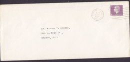 Canada Postal Stationery Ganzsache Entier 3 C Elizabeth SMITHS FALLS Ontario 1967 UTHACA USA (2 Scans) - 1953-.... Regno Di Elizabeth II