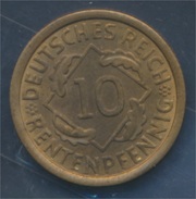 Deutsches Reich Jägernr: 309 1924 F Stgl./unzirkuliert Aluminium-Bronze 1924 10 Rentenpfennig Ähren (7879640 - 10 Renten- & 10 Reichspfennig