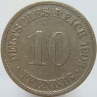 Germany 10 Pfennig 1903 F XF - 10 Pfennig