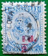 TONGA 1893 1/2d On 1d Arms CARMINE OVERPRINT Used Scott15 CV$36 - Tonga (...-1970)