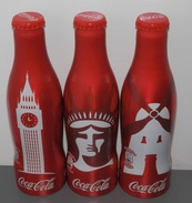 COCA-COLA SERIE  COMPLETE DE 3 BOUTEILLES DE SPAIN - Soda