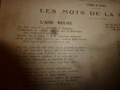 1918 L'ÂNE BELGE Un Ketje Bruxellois,Gavroche De Belgique, Conduisait En Sifflant Vers Un Pré Sa Bourrique Etc LSDS - La Semaine De Suzette