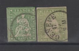 Suisse _ Poste Fédérale _1854 N°30  /30b - Used Stamps