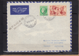 Lettre  PARIS-AVIATION Sce ETRANGER   Le 7 10 1947 Par 1er Service De Nuit ORLY-ALGER - 1960-.... Lettres & Documents