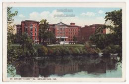 Indianapolis IN St Vincent's Hospital 1920s Vintage Unused Indiana Postcard S8861 - Indianapolis