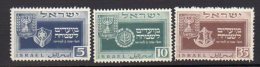 ISRAEL     Neuf *     Y. Et T.    N° 18 / 20      Cote: 19,00 Euros - Unused Stamps (without Tabs)