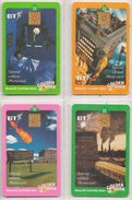 4-CARTES+PUCE-BRITISH TELECOM-2£-SERIE--LIVRE -GOLDEN-WONDER-UTIL-TBE-RARE - Verzamelingen