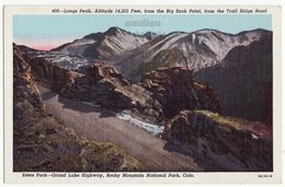 USA, Rocky Mountain National Pak CO, Big Rock Point, Trail Bridge Road, Estes Park, C1930s Unused Vintage Postcard S8885 - Rocky Mountains