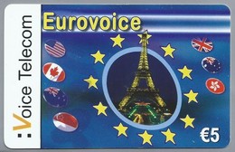 DE.- Telefoonkaart. Voice Telecom. Eurovoice. Eifeltoren. Seriel Nummer: 1000 5414 239bB - Cellulari, Carte Prepagate E Ricariche