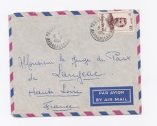 ENVELOPPE DE TANANARIVE POUR LAUGEAC DU 08/08/1954 - Lettres & Documents