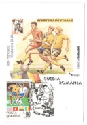 Romania 1994 Postcard Used World Cup Football Soccer Championship - Lettres & Documents