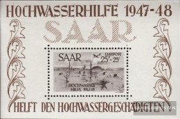 Saar Block2 Unmounted Mint / Never Hinged 1948 Flood Relief - Blocks & Kleinbögen