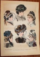 Stampa Costumi Pettinature E Cappelli - Milano - 1883 - Estampas & Grabados