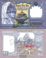 Nepal Pick-number: 37, Signature 13 Uncirculated 1991 1 Rupee - Népal