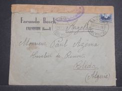 ESPAGNE - Enveloppe De Alginet Pour Blida ( Algérie ) En 1936 , Contrôle Postal De Valence - L 10353 - Marques De Censures Républicaines