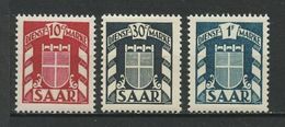 SARRE 1928 Service N° 27 28 Et 29 ** Neufs MNH Superbes Cote 1.80 € Armoiries Coats Of Arms - Service