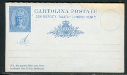 Saint Marin - Entier Postal + Réponse Non Voyagé - Ref D10 - Interi Postali