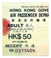 HONG-KONG, Airport Tax, F/VF - Timbres Fiscaux-postaux