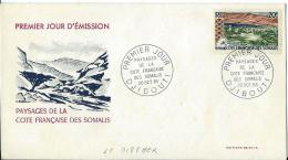 COTE DES SOMALIS 1965 - YT N° 323 FIRST DAY COVER - Lettres & Documents