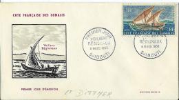 COTE DES SOMALIS 1964 - YT PA N° 40 FIRST DAY COVER - Lettres & Documents