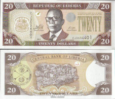 Liberia Pick-Nr: 28f Bankfrisch 2011 20 Dollars - Liberia