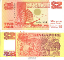 Singapur Pick-Nr: 27 Bankfrisch 1990 2 Dollars - Singapour