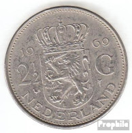 Niederlande KM-Nr. : 191 1969 Hahn Vorzüglich Nickel Vorzüglich 1969 2-1/2 Gulden Juliana - 2 1/2 Gulden