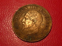 France - 2 Centimes 1855 BB Strasbourg Chien Napoléon III 3231 - 2 Centimes