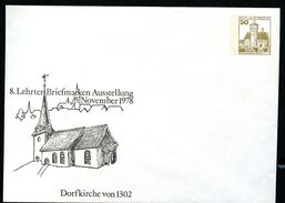 Bund PU108 D2/012b Privat-Umschlag KIRCHE LEHRTE ** 1978 - Privatumschläge - Ungebraucht