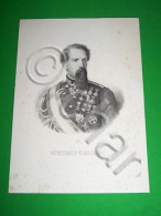 Stampa Incisione D' Epoca - Ritratto Generale Cialdini - 1850 Ca - Estampas & Grabados