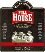 1596 - Etats Unis - Full House - Mc. Intyre's - Blended American Whiskey - Produce Of U.S.A. - Whisky