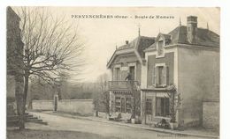 Pervenchères  Route De Mamers, Café Tabac à Gauche Et Boucherie à Droite - Pervencheres