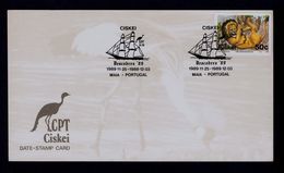 Descobrex'89 Maia CISKEI 1989 Ships Boats Discoveries Portugal Sp4968 - Covers & Documents