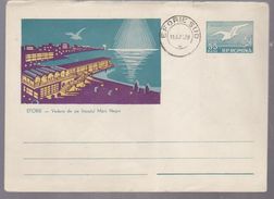 TOURISME, BEACHES  LANDSCAPE, EFORIE, COVER STATIONERY ROMANIA 1961, EFORIE ,VIEW FROM The BLACK SEA - Briefe U. Dokumente