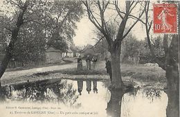 CARTE POSTALE ORIGINALE ANCIENNE : LASSIGNY DANS LES ENVIRONS UN PETIT COIN RUSTIQUE ET JOLI ANIMEE OISE (60) - Lassigny