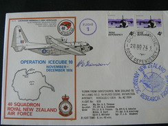 1974 LETTER F.D.C OPERATION ICECUBE 10.. WITH  THE SIGN OF CHIEF  MISSION..///..FIRMA DEL CAPO MISSIONE SU LETTERA F.D.C - FDC