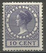 Netherlands  - 1929 Queen Wilhelmina 10c  MLH **   SG 430 - Unused Stamps