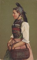 Suisse - Femme - Costume - Hallauermädchen - Schaffhausen - 1909 - Hallau
