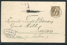 Suisse - Oblitération De Yverdon Sur Carte Postale De Heidelberg Pour Leysin En 1902 - Ref D245 - Lettres & Documents