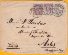 1894 - Entier Postal Enveloppe 1 Penny Avec Complément 1 D Et 1 1/2 De Londres London EO , GB Vers Arles, France  - Obli - Lettres & Documents