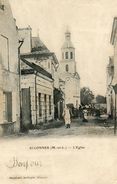 CPA - ALLONNES (49) - Aspect Du Quartier De L'Eglise En 1904 - Allonnes