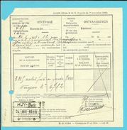 Dokument ONTVANGBEWIJS / RECEPISSE Met Spoorwegstempel HUY-SUD Op 24/5/1919 - Andere & Zonder Classificatie