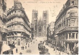 Bruxelles - CPA - L'eglise Et La Rue Sainte Gudule - Prachtstraßen, Boulevards