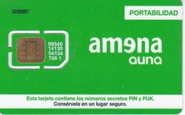 TARJETA GSM - SIM DE AMENA AUNA PORTABILIDAD (NUEVA-MINT) MUY RARA - Amena - Retevision