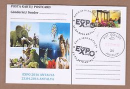 AC - TURKEY POSTAL STATIONERY - EXPO 2016 ANTALYA ANTALYA, 23 APRIL 2016 - Entiers Postaux